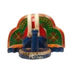 Multi Color hand Embossed  Elephant Face Wall Shelf - Image 2