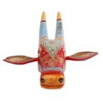 Wooden Cow head Wall Hanging - Image 3