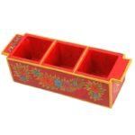 Mango Wood hand Painted  Knifes/ Spoon Holder