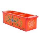 Mango Wood hand Painted  Knifes/ Spoon Holder