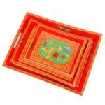 Mango Wood four Corner Three Serving Tray - Image 3