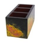 Mango Wood hand Painted  Knifes/ Spoon Holder - Image 2