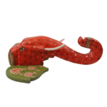 Multi Color Hand Embossed  Wall Hanging Elephant Face - Image 2