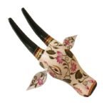 White Wooden Cow head Wall Hanging - Image 4