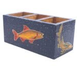 Mango Wood hand Painted  Knifes/ Spoon Holder