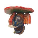 Multi Color hand Embossed  Elephant Face Wall Shelf - Image 5
