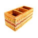 Mango Wood hand Painted  Knifes/ Spoon Holder - Image 2