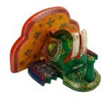 Multi Color hand Embossed  Elephant Face Wall Shelf - Image 3