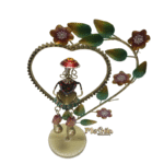 Iron Multi Color Decorative Leady Musician Show piece for home Decor - Image 4